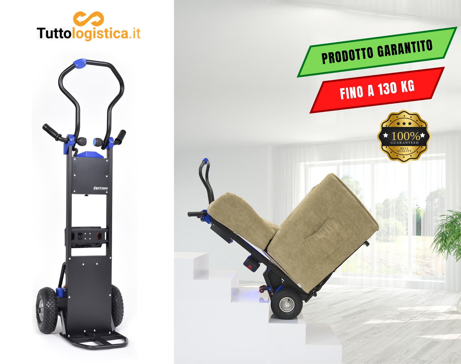 Carrello Saliscale Elettrico Donkey Light Antano 130 kg